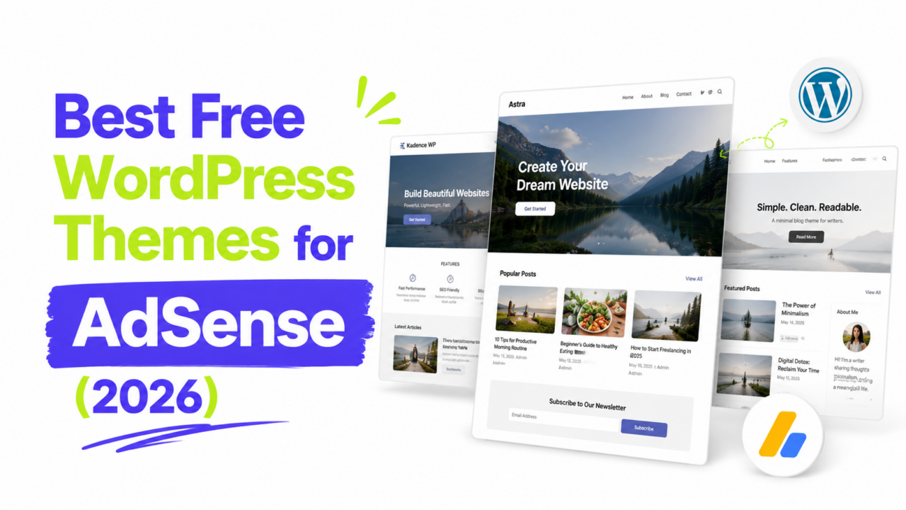 Best Free WordPress Themes for AdSense (2026)