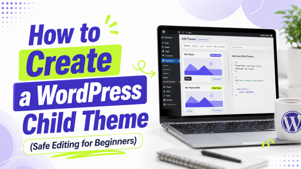 How to Create a WordPress Child Theme (Safe Editing for Beginners)