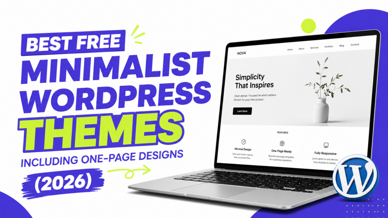 Best Free Minimalist WordPress Themes, Including One-Page Designs (2026)